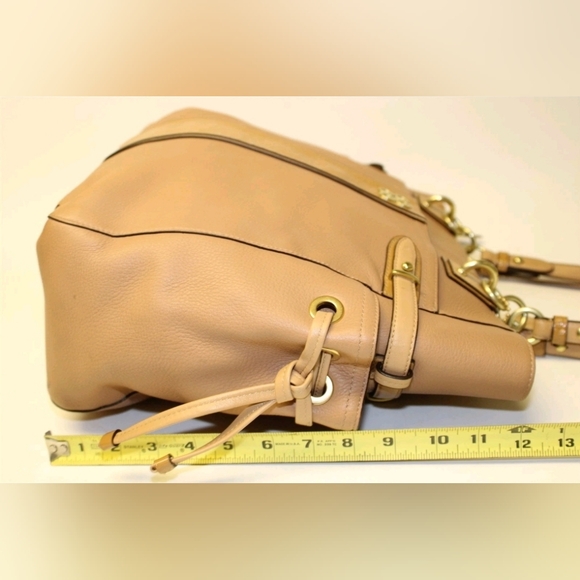 Coach New York Colette Leather Stripe North South Shoulder Tote Bag VINTAGE RARE - Picture 3 of 11